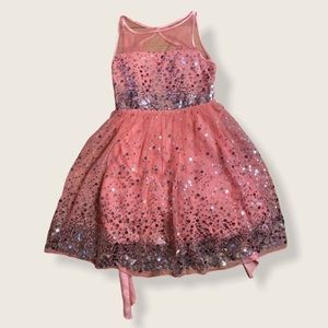 Girls peach dress